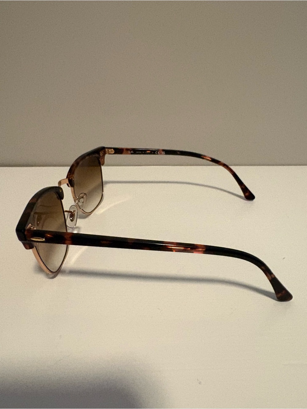 Ray-Ban Clubmaster Sunglasses Tortoise and Brown - Picture 2 of 5